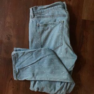 Bleach splatter boyfriend style jeans